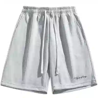 王者荣耀 美式街头复古舒适柔软亲肤纯色多色基础款运动时尚系带休闲短裤 男女同款