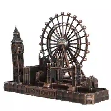 格薇拉 英国伦敦眼大本钟塔桥教堂巴黎群楼建筑 成品模型