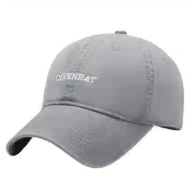 艾佳微 水洗做旧字母刺绣韩版时尚简约百搭显脸小 棉 鸭舌帽 男女同款情侣款