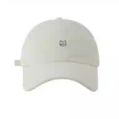 艾佳微 萌趣猫猫刺绣户外露营登山游玩高颜值防晒遮阳透气 棉 鸭舌帽 男女同款情侣款
