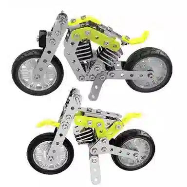 格薇拉 不锈钢螺丝益智玩具摩托车 拼装模型