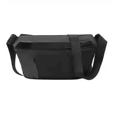 老人头 时尚休闲百搭通勤收纳 织物 胸包 常规 男款 黑色/灰色