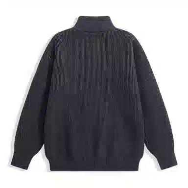 RAP PANDA Half-Zip Sweater Black