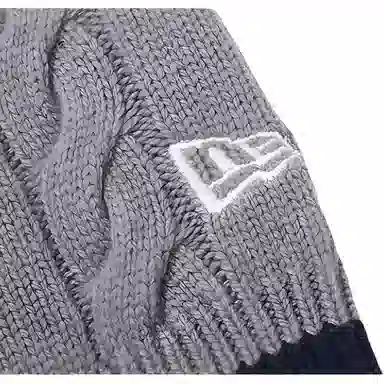 New Era x MLB V-Neck Knit Sweater Grey