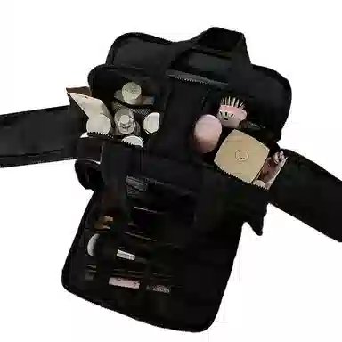 馨枕居 韩版双宽开口化妆包大容量分区便携式女高颜值旅行洗 漱收纳包