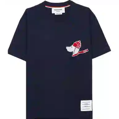 THOM BROWNE SS24 Festive Jersey Short Sleeve Button Hector Tee T