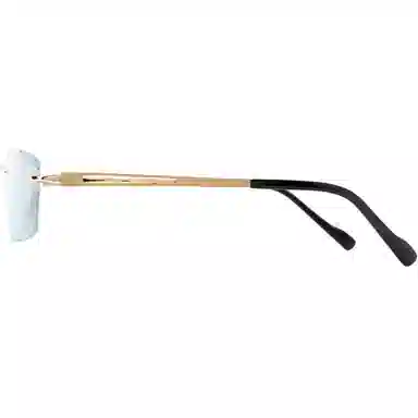 夕阳红 钻石切边无框 老花镜 高级洋气 β钛 不规则/多边形 功能性眼镜 男女同款情侣款 金色