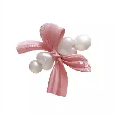 蒙妮 超仙蝴蝶结 仿珍珠 发夹 女款