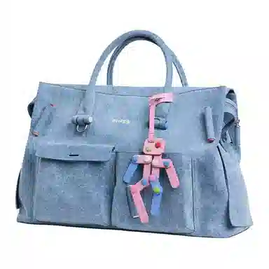 Guliangjiji Building Block Laptop Bag Denim Large Tote Unisex