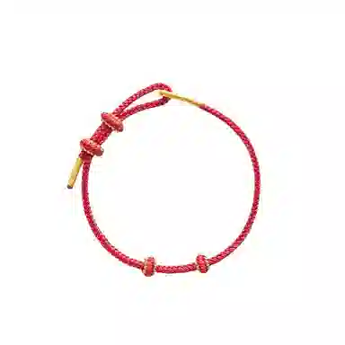 【可DIY配件】 色菲尔 本命年开运平安红绳平安喜乐新中式极简风小众设计可串珠半成品手工编绳 #好运 织物 手绳 男女同款情侣款