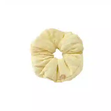 水中玉 奶油泡芙黄色大肠发圈高级感扎头发发绳韩系慵懒风绝美头饰 布艺 头绳 女款