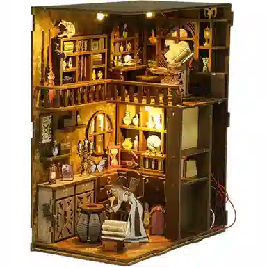 格薇拉 立体创意书立小屋木质 拼装模型