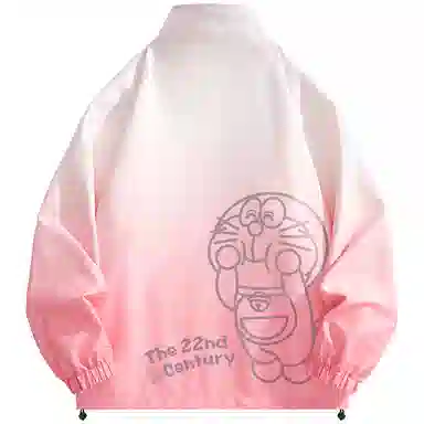 Doraemon Reversible Gradient Cartoon Logo Jacket