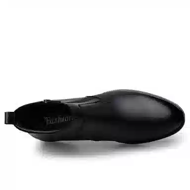 英伦骑士 头层牛皮 舒适   潮流百搭 时尚 短靴 男款 黑色