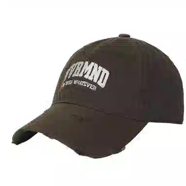 艾佳微 软顶破洞个性韩版时尚显脸小休闲百搭遮阳防晒嘻哈街头酷 棉 鸭舌帽 男女同款情侣款