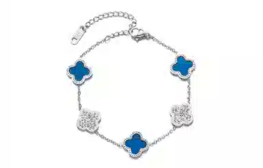 Endorphin Four Leaf Clover Titanium Steel Bracelet