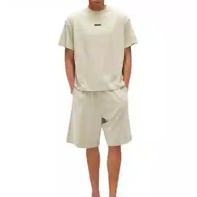 Fear of God Essentials Basketball Fleece Short Heather Stone
