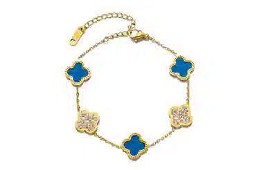 Endorphin Four Leaf Clover Titanium Steel Bracelet