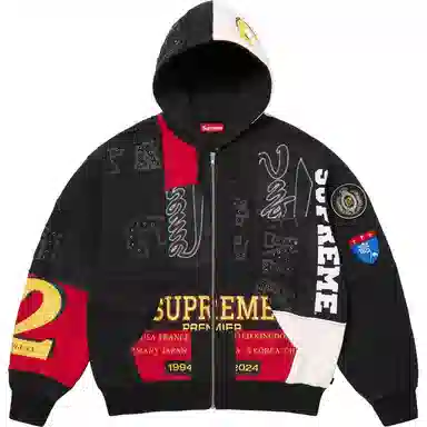 Supreme SS25 Patchwork Zip Up Hoodie
