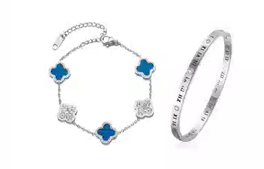 Endorphin Four Leaf Clover Titanium Steel Bracelet