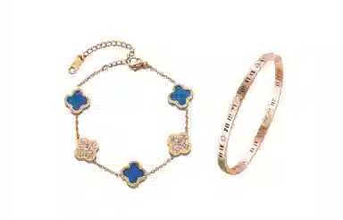 Endorphin Four Leaf Clover Titanium Steel Bracelet