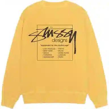 Stussy SS25 MODERN AGE CREW PIGMENT DYED logo