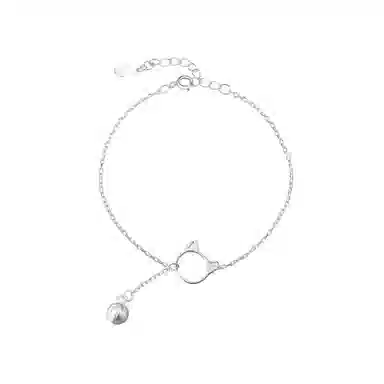 饰伴 可爱小猫 国潮轻奢高级简约小众轻奢百搭好运 开口可调节设计 雅致高级质感 合金 手镯 女款