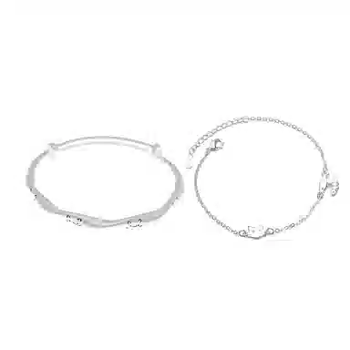 饰伴 可爱小猫 国潮轻奢高级简约小众轻奢百搭好运 开口可调节设计 雅致高级质感 合金 手镯 女款