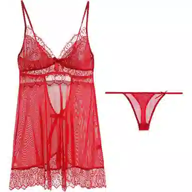 芬腾 性感蕾丝纯欲镂空情趣睡衣套装 女款