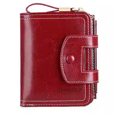 歌若拉 三折多卡位 牛皮 钱包 常规 女款 多色