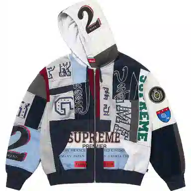 Supreme SS25 Patchwork Zip Up Hoodie