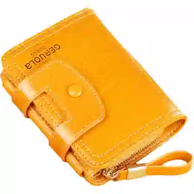 歌若拉 三折多卡位 牛皮 钱包 常规 女款 多色