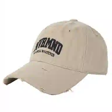 艾佳微 软顶破洞个性韩版时尚显脸小休闲百搭遮阳防晒嘻哈街头酷 棉 鸭舌帽 男女同款情侣款