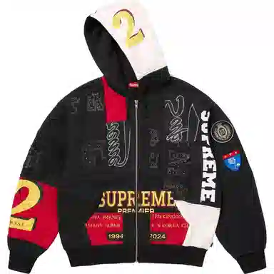Supreme SS25 Patchwork Zip Up Hoodie