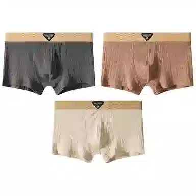 贴身领域 纯棉休闲短裤中腰轻薄薄款凉感舒适透气平角裤夏季内裤 男款