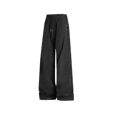 北极绒 美式复古宽松运动阔腿垂感休闲裤 男款