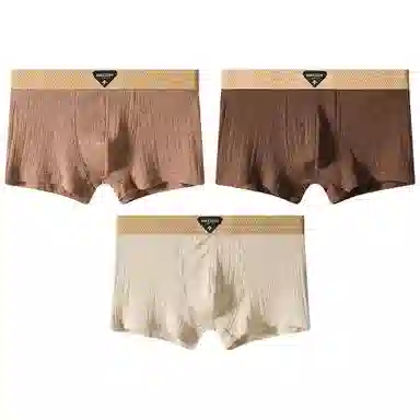 贴身领域 纯棉休闲短裤中腰轻薄薄款凉感舒适透气平角裤夏季内裤 男款