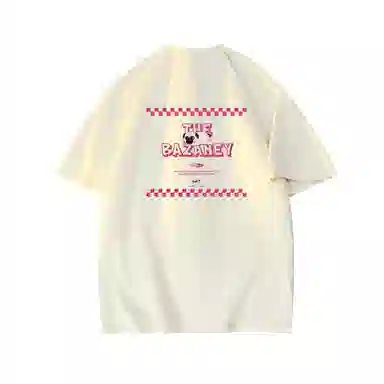 Wu Huang Mao Creative Hand-Painted Cartoon Print T-Shirt