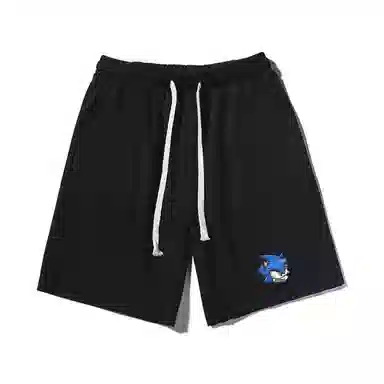 乱步 美式卡通索尼克印花宽松运动风休闲短裤 男女同款