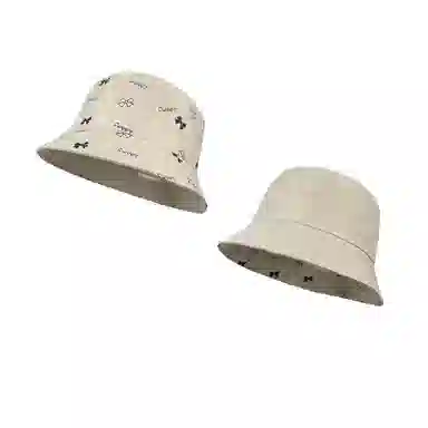 艾佳微 甜酷双面戴防晒帽夏季户外遮阳帽休闲百搭显脸小素颜蝴蝶结 棉 渔夫帽 女款