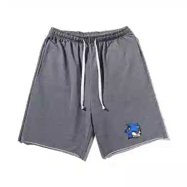乱步 美式卡通索尼克印花宽松运动风休闲短裤 男女同款