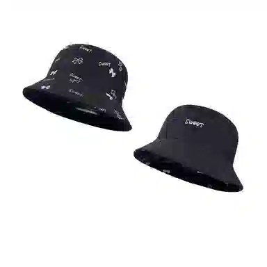 艾佳微 甜酷双面戴防晒帽夏季户外遮阳帽休闲百搭显脸小素颜蝴蝶结 棉 渔夫帽 女款