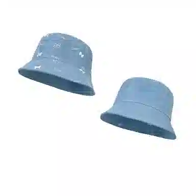 艾佳微 甜酷双面戴防晒帽夏季户外遮阳帽休闲百搭显脸小素颜蝴蝶结 棉 渔夫帽 女款