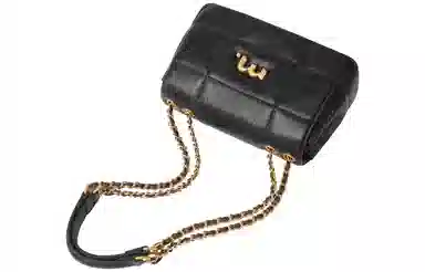 妙迪 复古高级感时尚简约百搭 牛皮 单肩包 女款 子夜黑