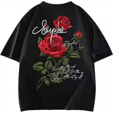 SOIEPLUS Retro Rose Logo T-Shirt