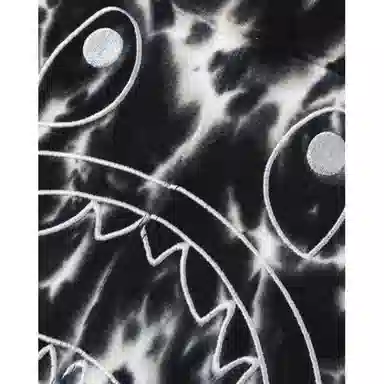 A BATHING APE Shark Embroidery Tie-Dye Camo Shorts