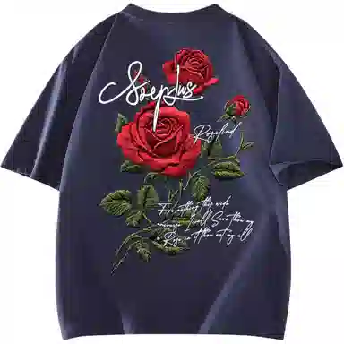 SOIEPLUS Retro Rose Logo T-Shirt