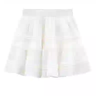 兰缪 松紧腰蛋糕裙高腰收腹时尚有型显腿长双层防走光休闲短裙 女款