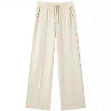 太平鸟 合身适中高腰直筒休闲裤 女款