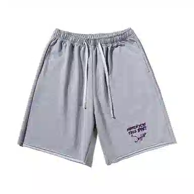 乱步 个性字母图案宽松透气吸汗美式运动高街休闲短裤 男女同款
